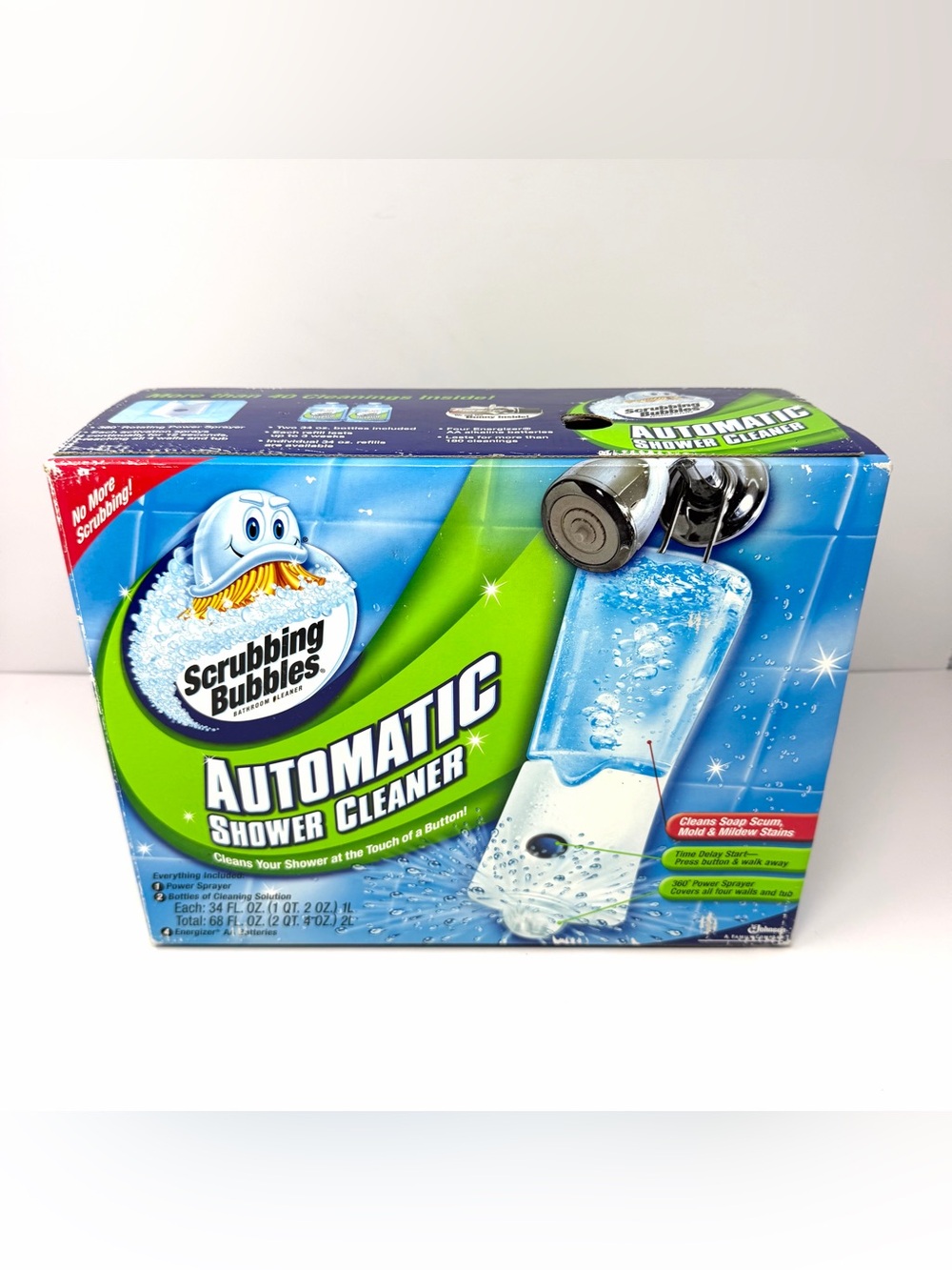 Scrubbing Bubbles Automatic Bathroom Shower Cleaner Kit 2 Cleaning Solutions NEW